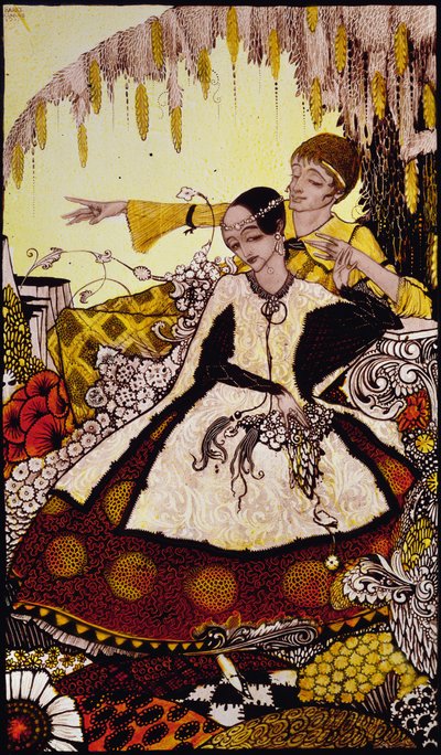 Sin embargo, estos están podridos, así que eres la reina de todos los que viven o han vivido. Ilustración de Harry Clarke de 